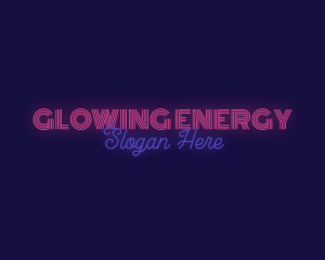 Retro Glow Neon logo design