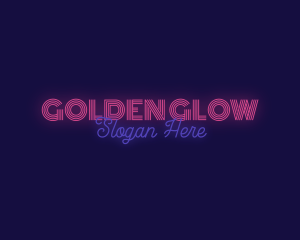 Retro Glow Neon logo design