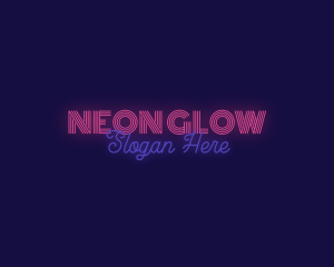 Retro Glow Neon logo design