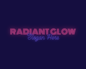 Glow - Retro Glow Neon logo design