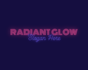 Retro Glow Neon logo design