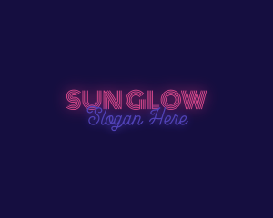 Retro Glow Neon logo design