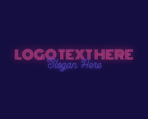 Retro Glow Neon Logo