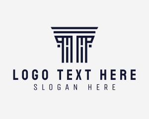 Black - Business Firm Pillar logo design