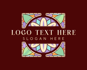 Floral Art Stained Glass Logo