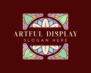 Floral Art Stained Glass logo design