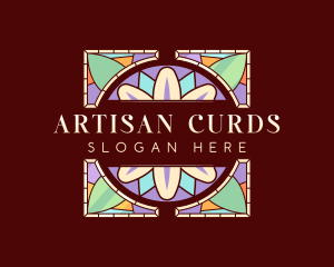 Floral Art Stained Glass logo design