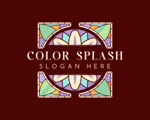 Floral Art Stained Glass logo design