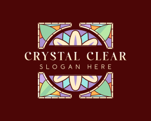 Glassware - Floral Art Stained Glass logo design