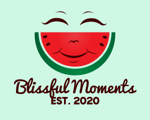 Joy - Happy Watermelon Fruit logo design