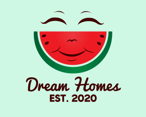Cooler - Happy Watermelon Fruit logo design