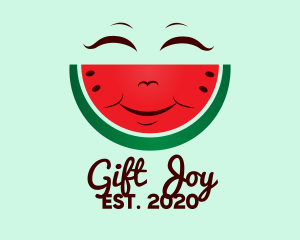 Happy Watermelon Fruit  logo design