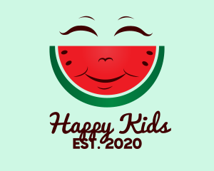 Happy Watermelon Fruit  logo design