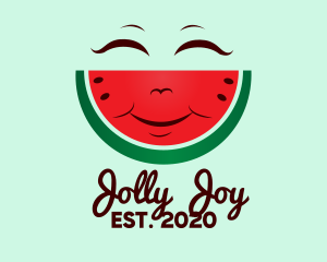 Happy Watermelon Fruit  logo design