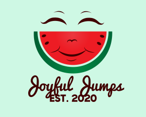 Happy Watermelon Fruit  logo design