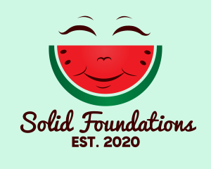 Fruit Juice - Happy Watermelon Fruit logo design