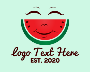 Watermelon - Happy Watermelon Fruit logo design
