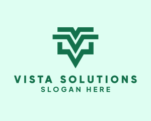 Modern Geometric Letter V  logo design