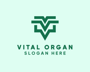 Modern Geometric Letter V  logo design