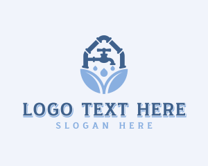 Pipe - Spigot Eco Plumbing logo design