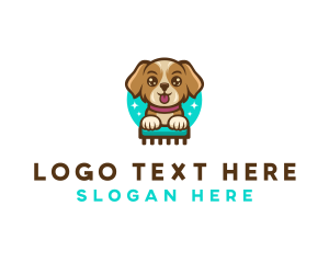 Puppy - Cute Puppy Grooming logo design