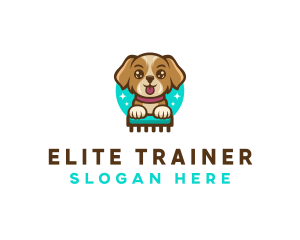 Cute Puppy Grooming logo design