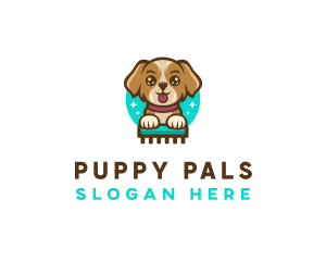 Puppy - Cute Puppy Grooming logo design