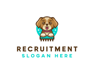 Vet - Cute Puppy Grooming logo design