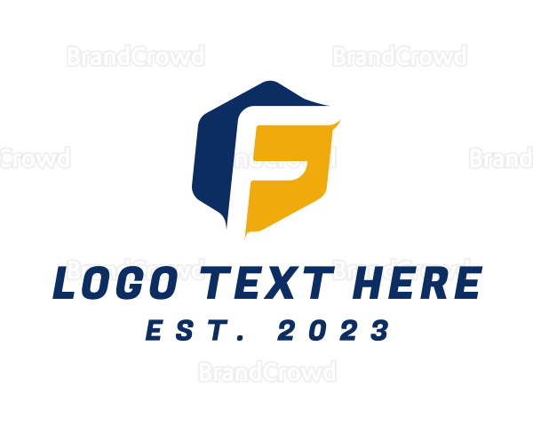 Modern Hexagon Letter F Logo