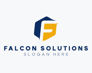 Logistics Hexagon Letter F logo design