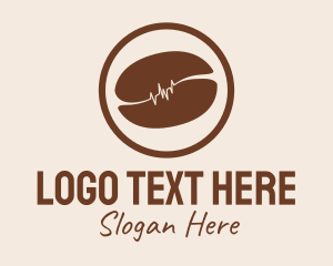 Music Playlist - Brown Coffee Bean Farm logo design
