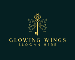 Luxury Key Wing logo design