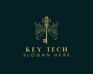 Luxury Key Wing logo design