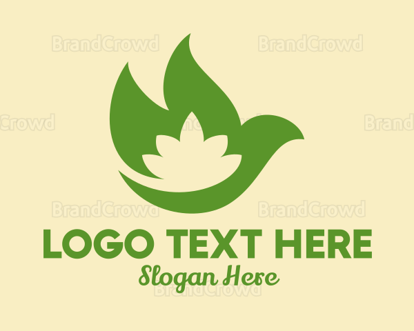 Green Dove Lotus Logo