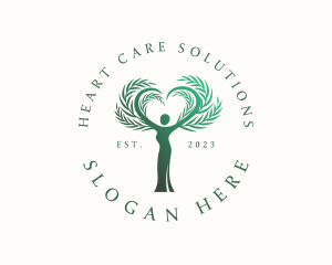 Female Tree Heart logo design