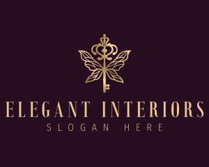 Elegant Key Wings logo design