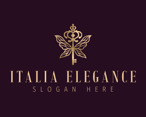 Elegant Key Wings logo design