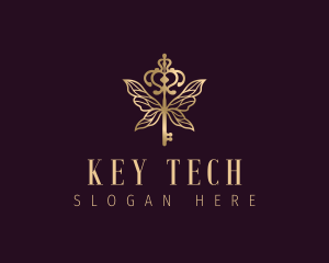 Elegant Key Wings logo design