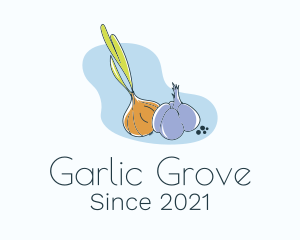 Garlic - Onion & Garlic Plant logo design
