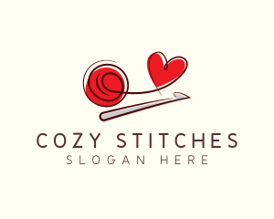 Crochet Yarn Heart logo design