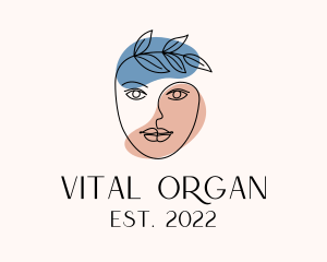 Organic Cosmetics Beauty Face  logo design