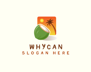 Coconut - Coconut Sunset Tropical logo design