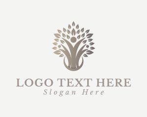 Human - Nature Human Tree logo design