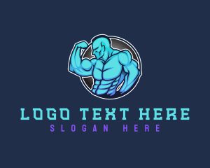 Modeling - Bicep Flex Bodybuilder logo design