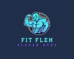Bicep Flex Bodybuilder logo design