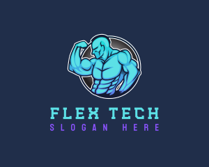 Flex - Bicep Flex Bodybuilder logo design