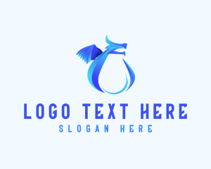 Fantasy - Mythical Dragon Tear logo design