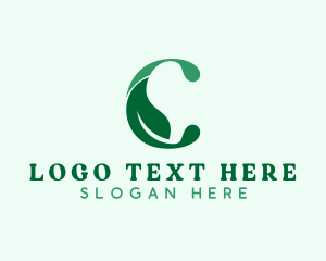 Vegetarian - Eco Gardening Letter C logo design