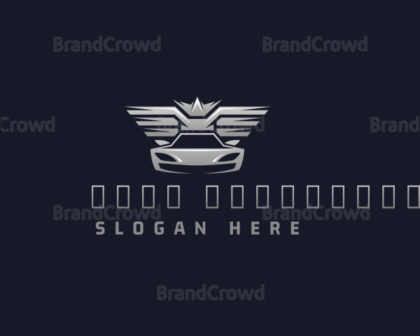 Wings Crown Car Logo