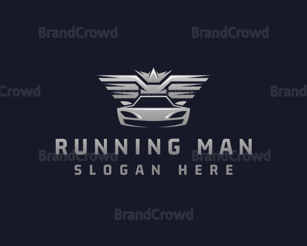 Wings Crown Car Logo